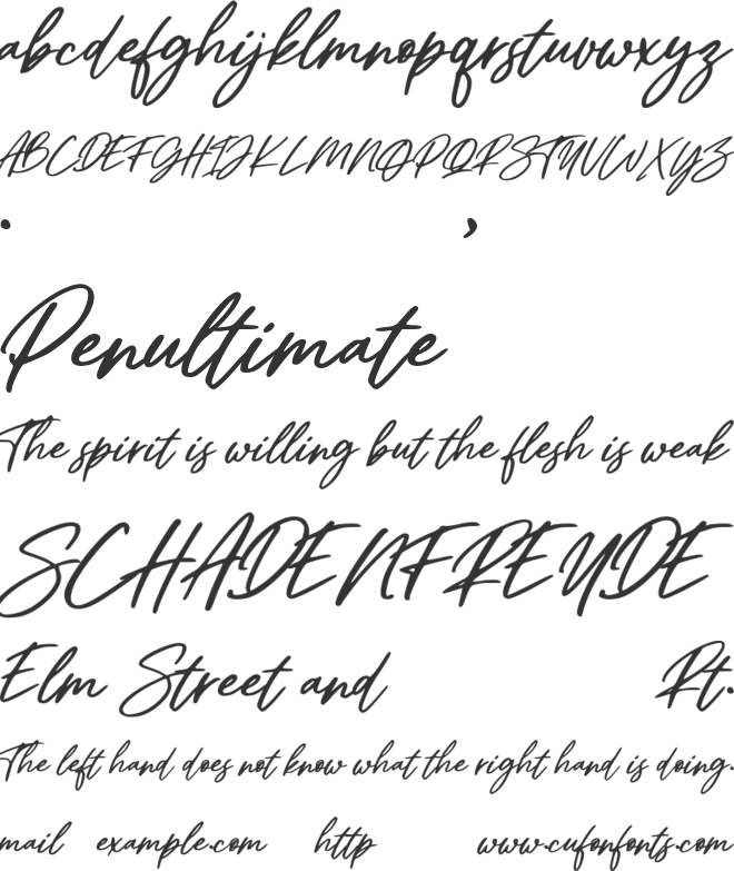 Drettany Signature font preview