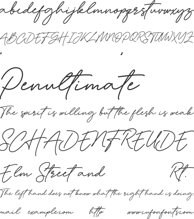 Fellande font preview