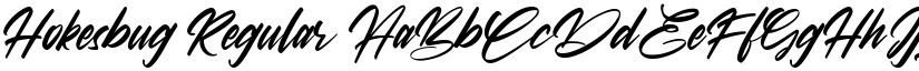 Hokesbug Regular font