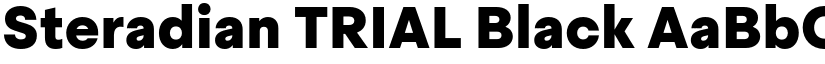 Steradian TRIAL Black font