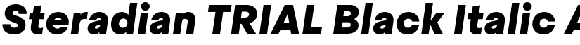 Steradian TRIAL Black Italic font