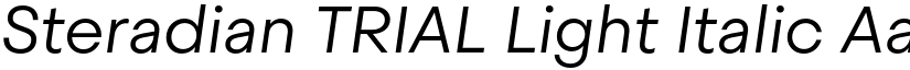 Steradian TRIAL Light Italic font