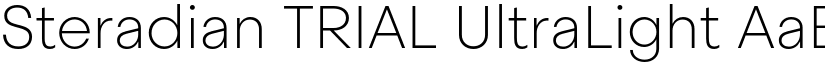 Steradian TRIAL UltraLight font