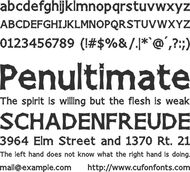 Chizz font preview