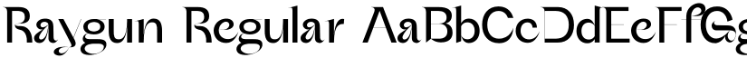 Raygun Regular font