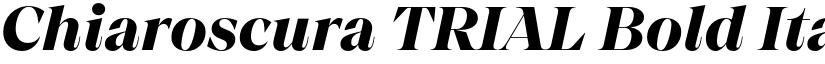 Chiaroscura TRIAL Bold Italic font