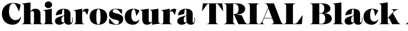 Chiaroscura TRIAL Black font