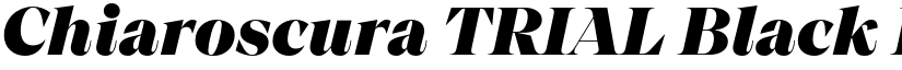 Chiaroscura TRIAL Black Italic font