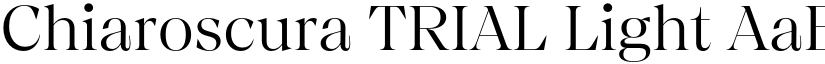 Chiaroscura TRIAL Light font