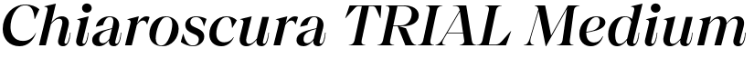 Chiaroscura TRIAL Medium Italic font
