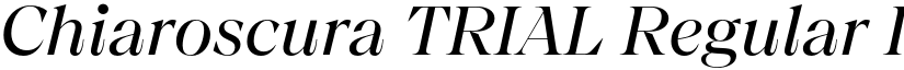 Chiaroscura TRIAL Regular Italic font