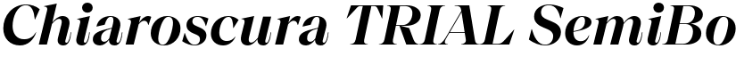 Chiaroscura TRIAL SemiBold Italic font