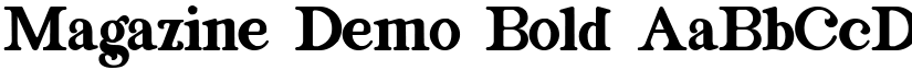 Magazine Demo Bold font