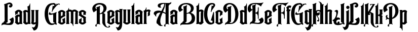 Lady Gems Regular font