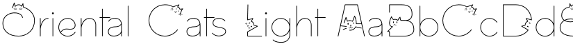 Oriental Cats Light font