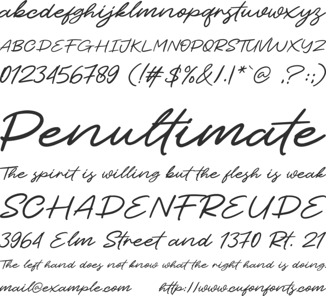 Cetary font preview