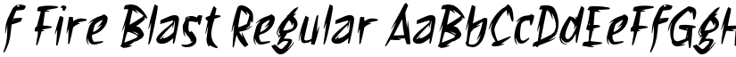 f Fire Blast Regular font