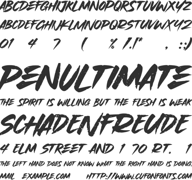 Foxes font preview