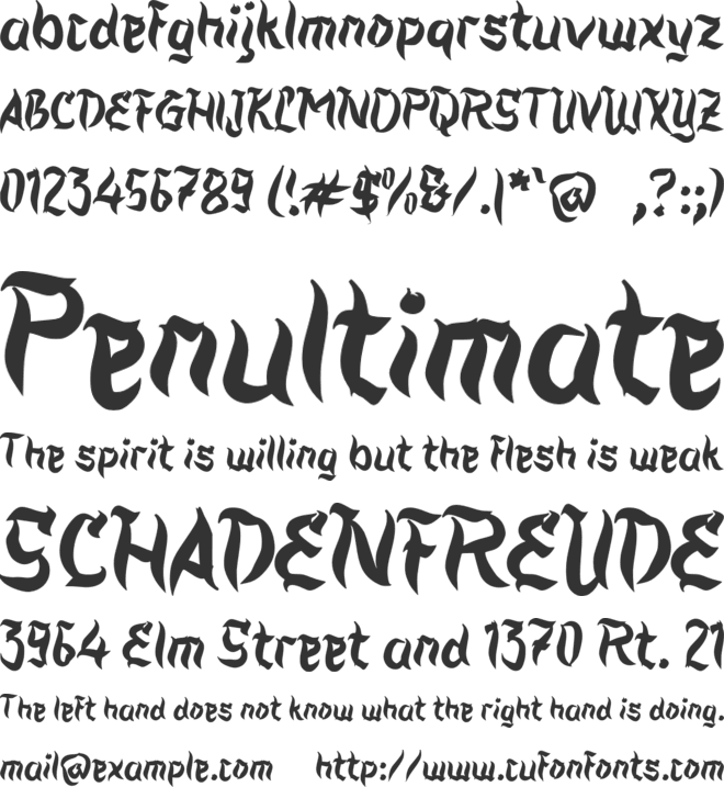 f Fox Jumps font preview