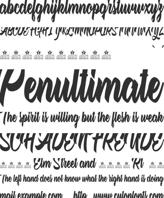 The quick fox Personal Use font preview
