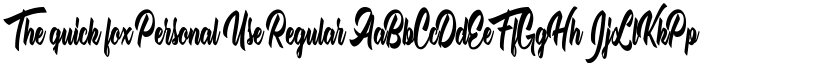 The quick fox Personal Use Regular font