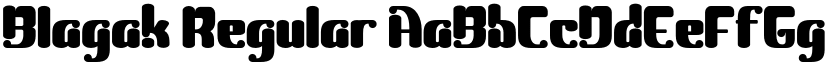 Blagak Regular font