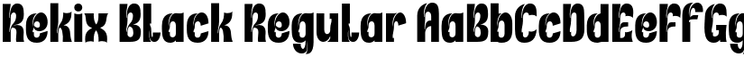 Rekix Black Regular font