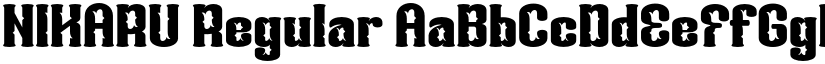 NIKARU Regular font