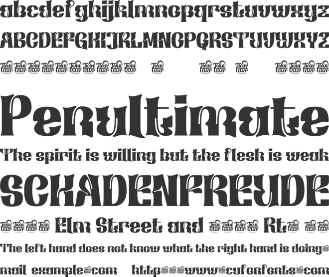 Xagetif font preview