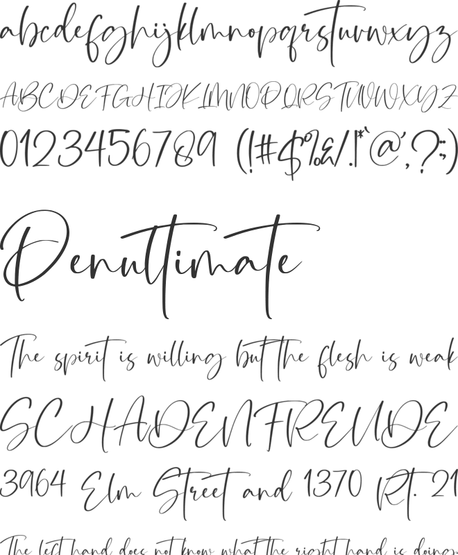 Hefithage font preview