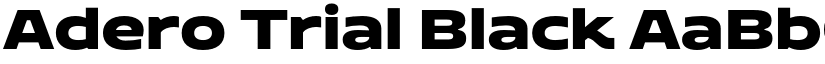Adero Trial Black font
