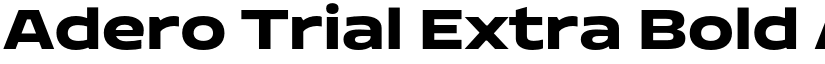 Adero Trial Extra Bold font