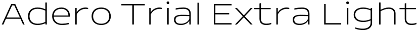 Adero Trial Extra Light font