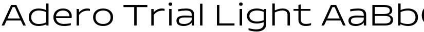 Adero Trial Light font