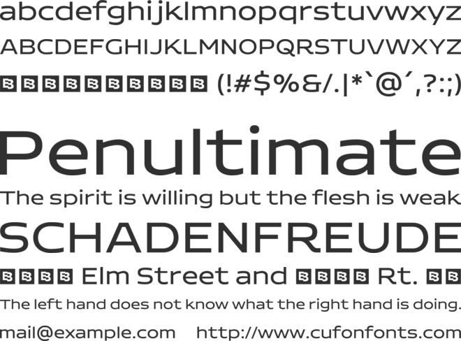 Adero Trial font preview