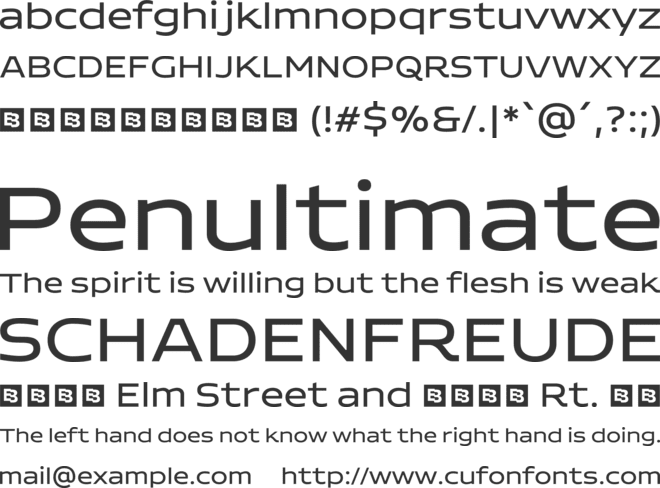 Adero Trial font preview