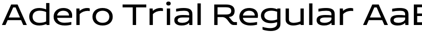 Adero Trial Regular font