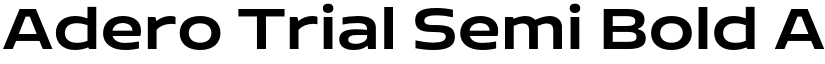 Adero Trial Semi Bold font