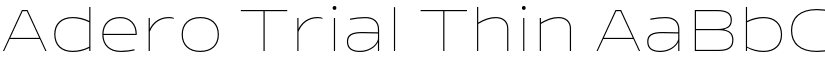 Adero Trial Thin font