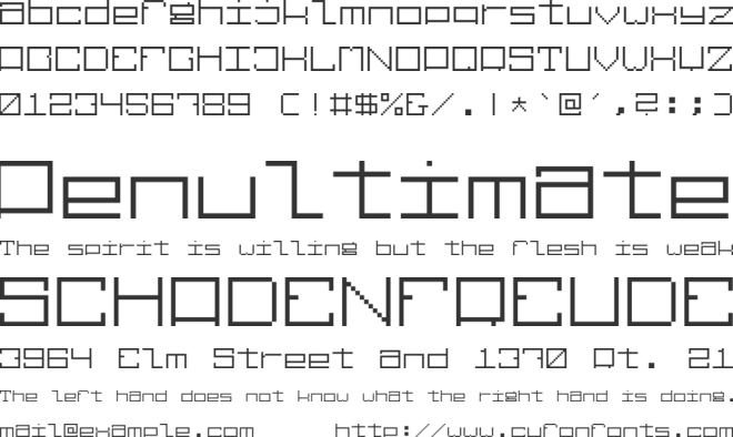Pixel Eleven 22 font preview