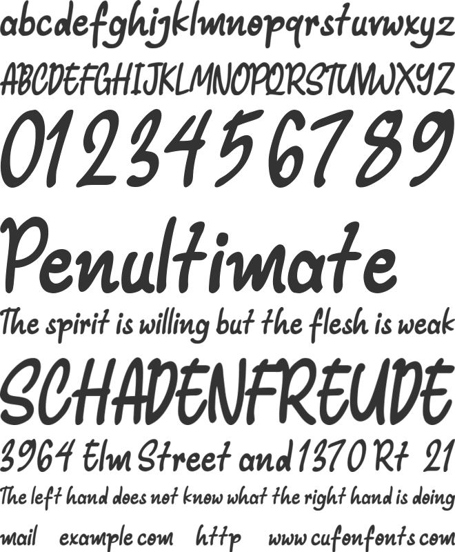 Windstruck font preview