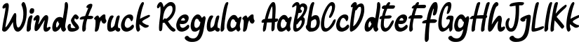 Windstruck Regular font