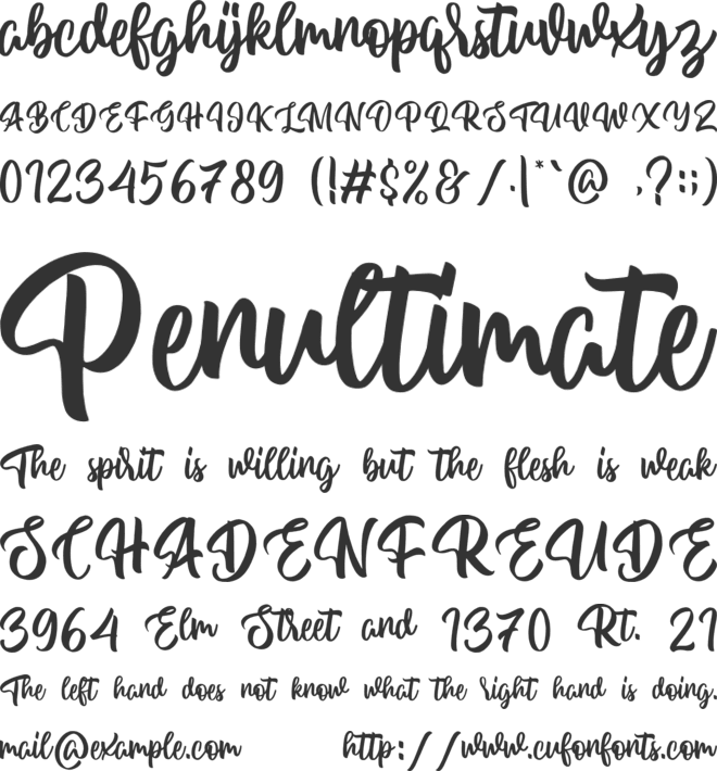 Twinkling font preview