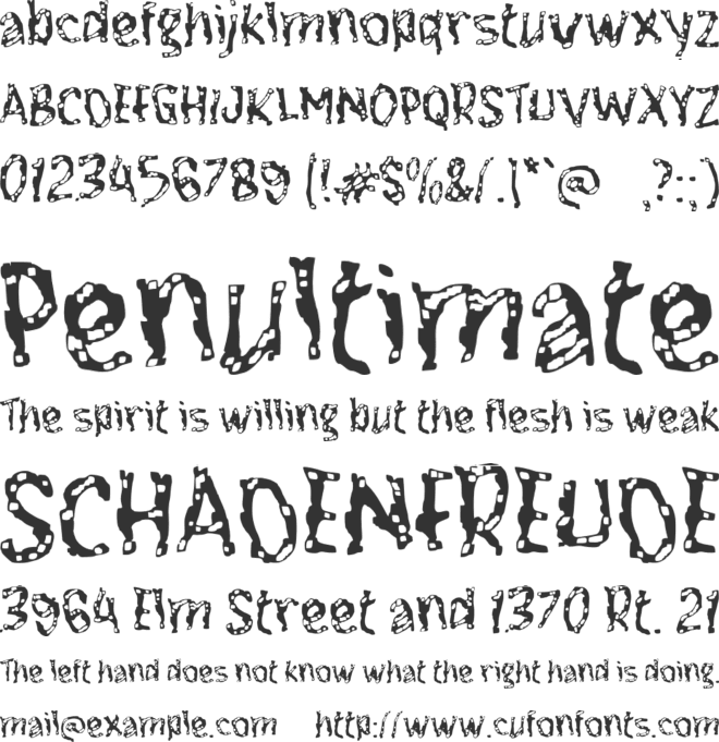 f Firogas font preview