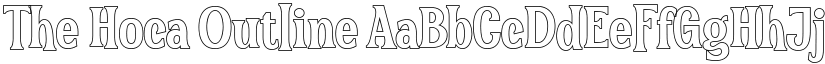 The Hoca Outline font