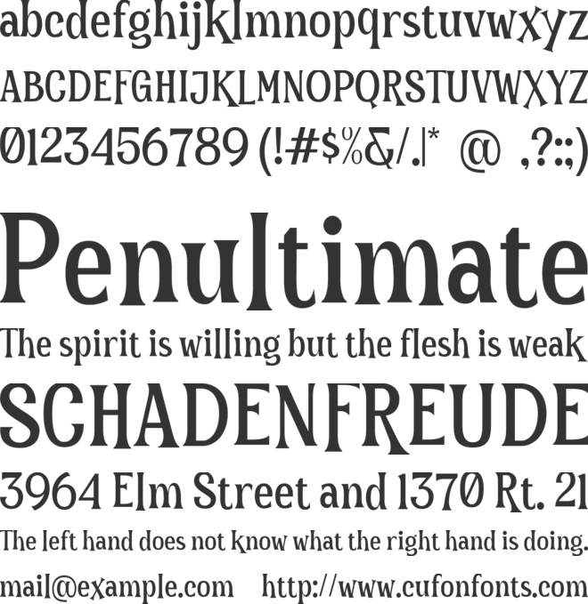 The Hoca font preview