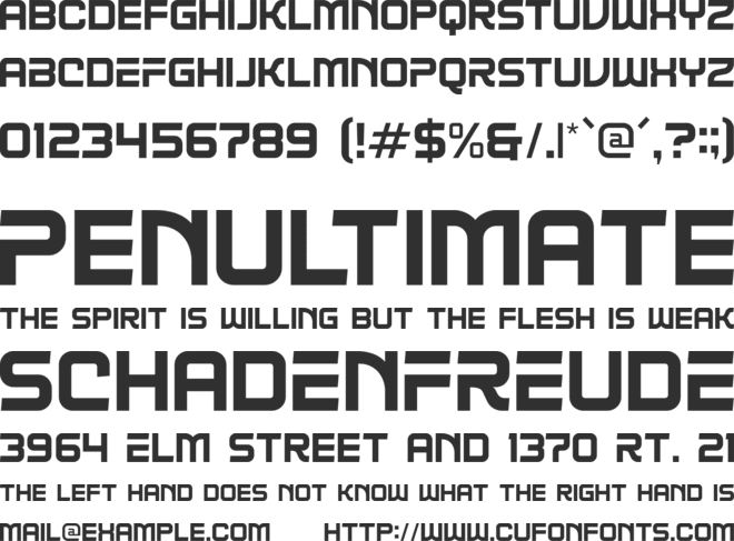 NEO CYBERN font preview