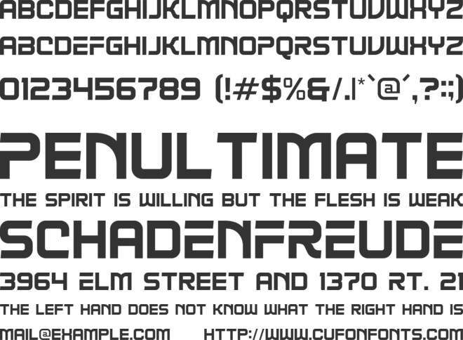 NEO CYBERN font preview