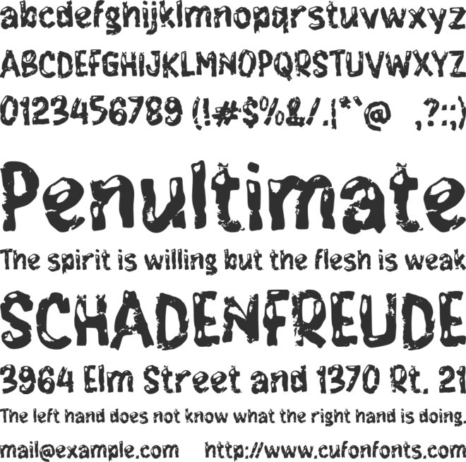 f Frontiera font preview