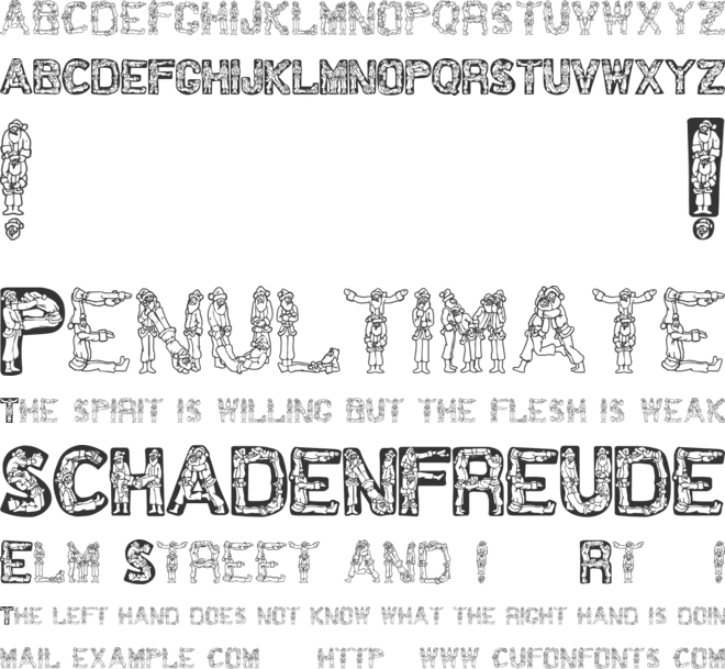 Santa Time font preview